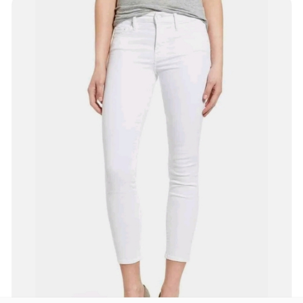 MOTHER White Ankle & Cropped Jeans